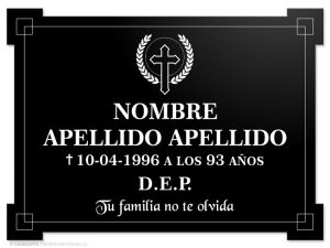 Placa Funeraria PF00806005