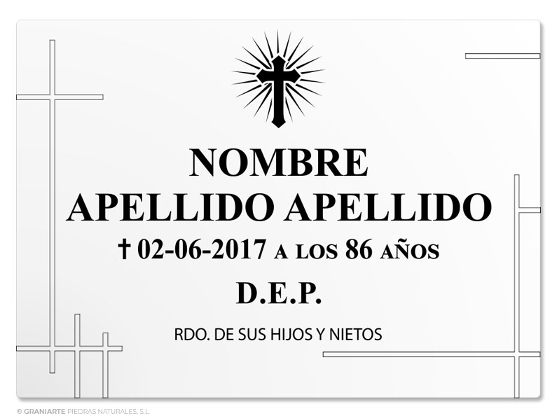 Placa Funeraria PF00205705 Placa Funeraria PF00205705