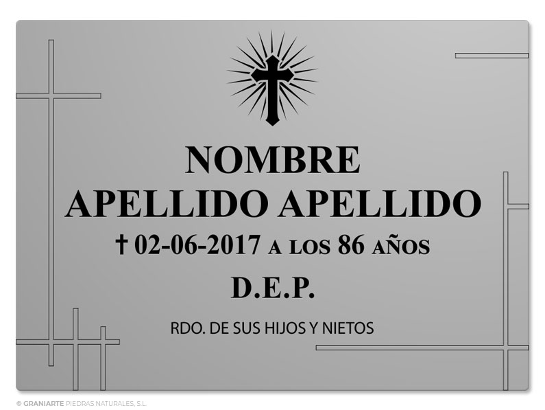 Placa Funeraria PF00205903 Placa Funeraria PF00205903