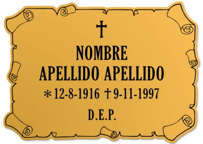 Placa Funeraria PF00305803
