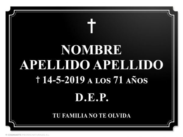 Placa Funeraria PF00506005