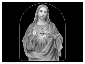 Corazón de Jesús - Grabado directo en capilla