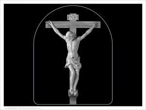 Cristo Crucificado - Grabado directo en capilla