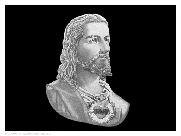 Corazón de Jesús - Grabado directo sin formato