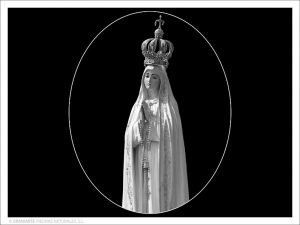 Virgen de Fátima - Grabado directo en óvalo