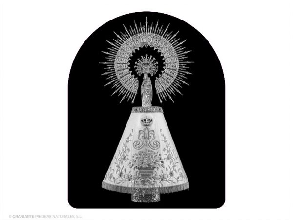 Virgen del Pilar - Grabado cajeado en capilla