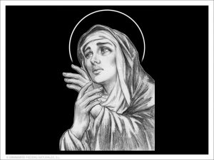 Virgen de la Piedad - Grabado directo sin formato