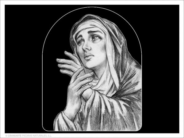 Virgen de la Piedad - Grabado directo en capilla