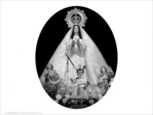 Virgen de la Luz - Grabado cajeado en óvalo