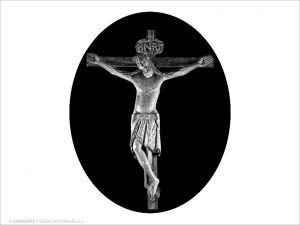 Cristo de Morales - Grabado cajeado en óvalo