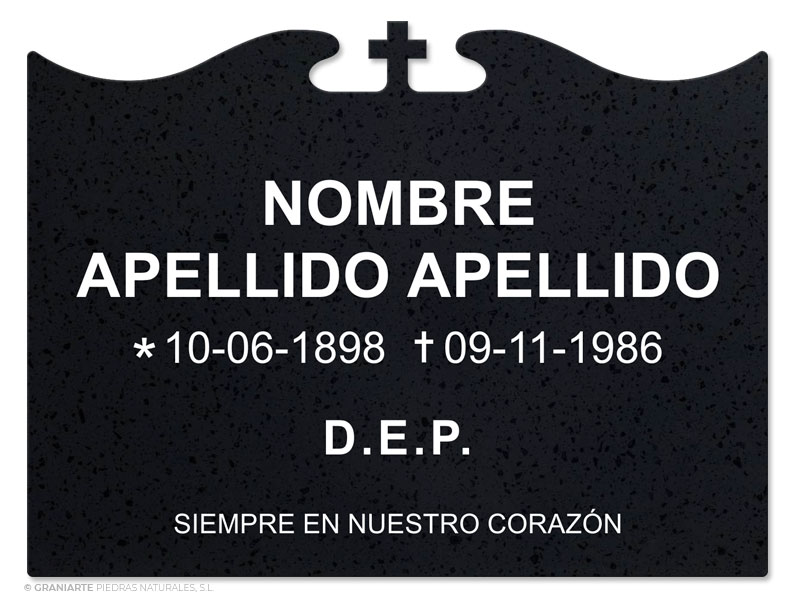 Placa Funeraria PF025G03106 Placa Funeraria PF025G03106