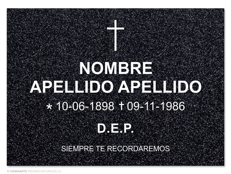 Placa Funeraria PF026G00912 Placa Funeraria PF026G00912