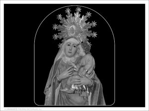 Virgen de la Salud - Grabado directo en capilla