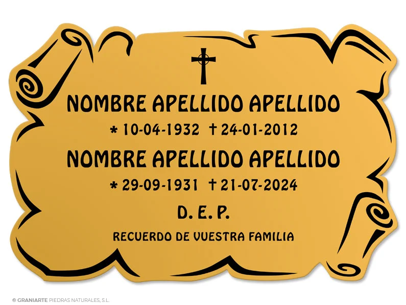 Placa Funeraria PF03005803 Placa Funeraria PF03005803