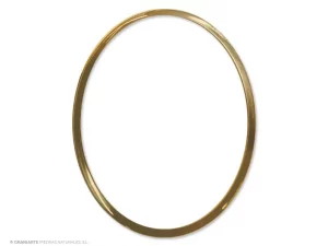 Aro dorado para óvalo fotocerámica