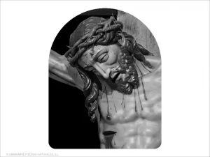 Cristo de las Injurias - Grabado cajeado en capilla