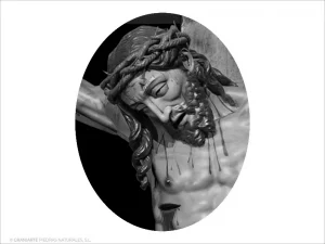 Cristo de las Injurias - Grabado cajeado en óvalo