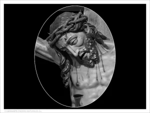 Cristo de las Injurias - Grabado directo en óvalo