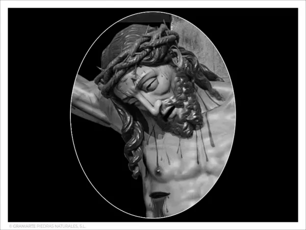 Cristo de las Injurias - Grabado directo en óvalo