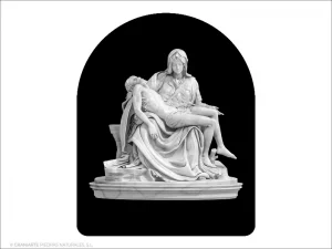 Virgen de la Piedad - Grabado cajeado en capilla