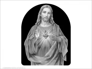 Corazón de Jesús - Grabado cajeado en capilla