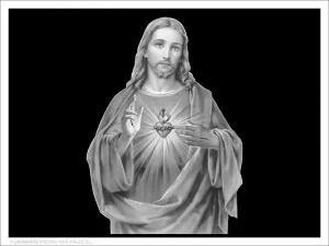 Corazón de Jesús - Grabado directo sin formato