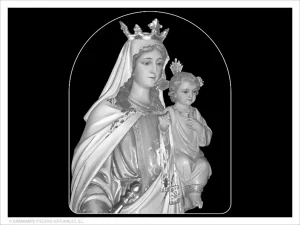 Virgen del Carmen - Grabado directo en capilla