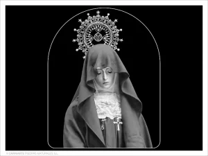 Virgen de la Soledad - Grabado directo en capilla