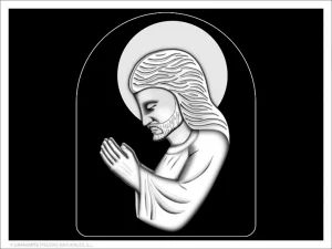 Cristo orante - Grabado directo en capilla