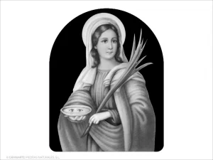 Santa Lucia - Grabado cajeado en capilla