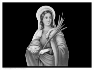 Santa Lucia - Grabado directo sin formato