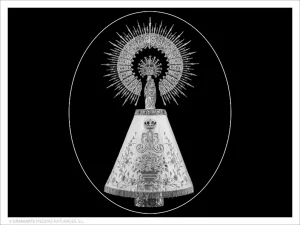 Virgen del Pilar - Grabado directo en óvalo