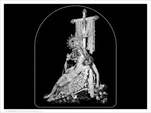 Nuestra Madre de las Angustias - Grabado directo en capilla