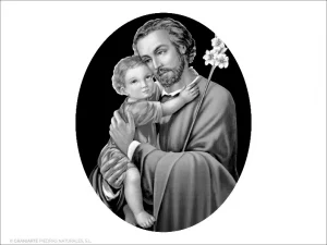 San José - Grabado cajeado en óvalo