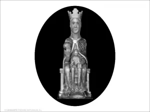 Nuestra Sra. del Tobar - Grabado cajeado en óvalo