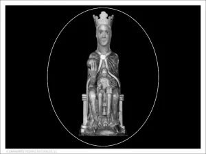 Nuestra Señora del Tobar - Grabado directo en óvalo