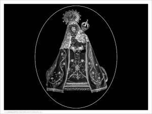 Virgen del Viso - Grabado directo en óvalo