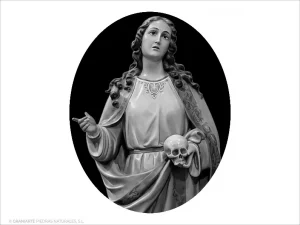 Maria Magdalena - Grabado cajeado en óvalo