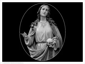 Maria Magdalena - Grabado directo en óvalo