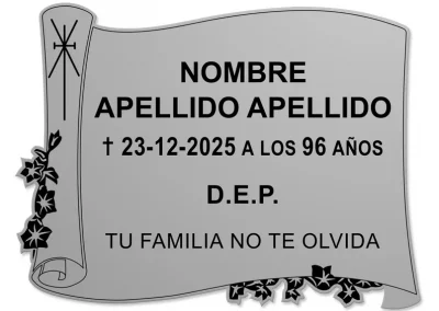 Placa Funeraria PF036059