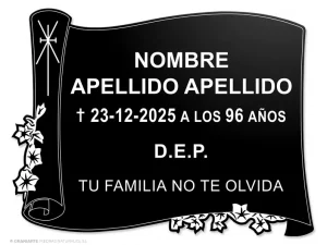Placa Funeraria PF036060