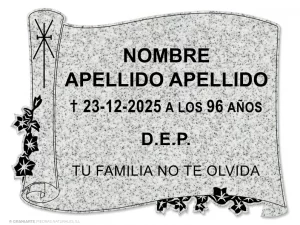 Placa Funeraria PF038G002