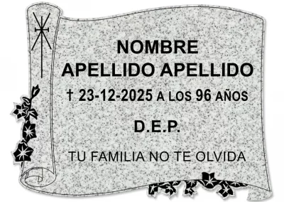 Placa Funeraria PF038G002