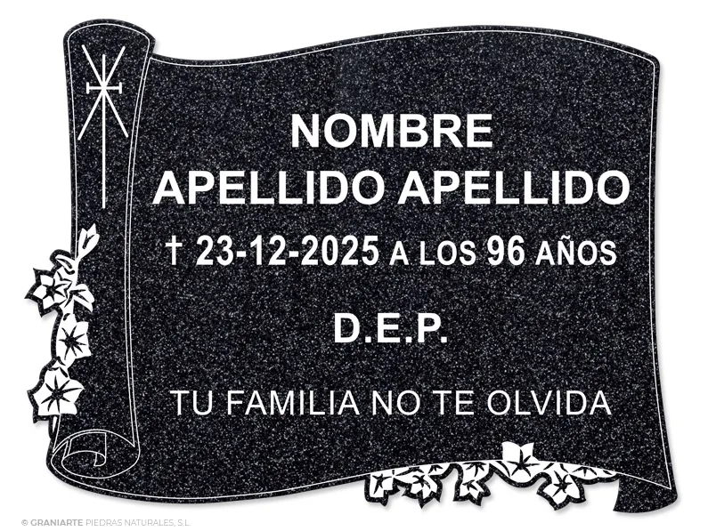 Placa Funeraria PF038G009 Placa Funeraria PF038G009