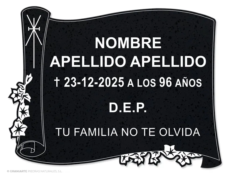 Placa Funeraria PF038G031 Placa Funeraria PF038G031