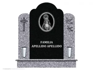 Frente Panteón FR019025 óvalo cajeado curvo